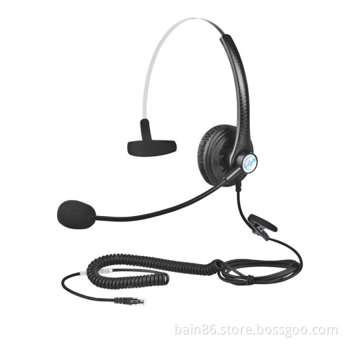 T11 RJ noise-cancelling headset with microphone